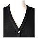 Nun black V-neck cardigan with pockets PLUS SIZES 50% merino wool 50% acrylic In Primis s2