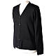 Nun black V-neck cardigan with pockets PLUS SIZES 50% merino wool 50% acrylic In Primis s3