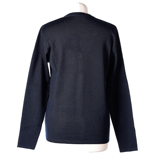 V-neck cardigan In Primis for nuns, blue colour, PLUS SIZES, 50% merino wool 50% acrylic 6
