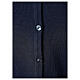 V-neck cardigan In Primis for nuns, blue colour, PLUS SIZES, 50% merino wool 50% acrylic s4