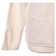Cardigan pour soeur blanc col en V poches GRANDE TAILLE 50% acrylique 50% mérinos In Primis s5