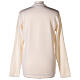 Nun white V-neck cardigan with pockets PLUS SIZES 50% merino wool 50% acrylic In Primis s6