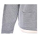 Nun grey V-neck cardigan with pockets PLUS SIZES 50% merino wool 50% acrylic In Primis s5