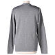 Nun grey V-neck cardigan with pockets PLUS SIZES 50% merino wool 50% acrylic In Primis s6