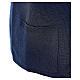 Gilet bleu soeur avec poches col en V GRANDE TAILLE 50% acrylique 50% mérinos In Primis s5