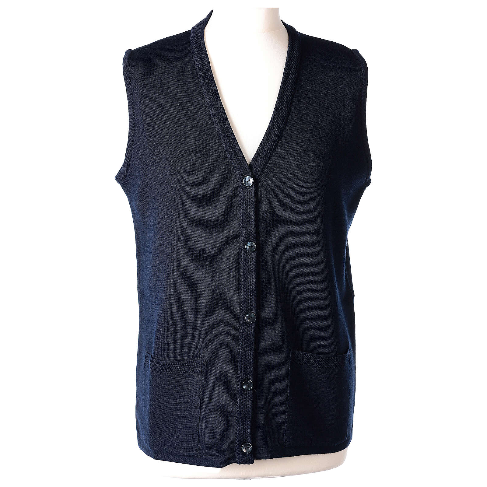 sleeveless wool cardigan