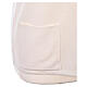 Nun white sleeveless cardigan with V-neck and pockets PLUS SIZES 50% merino wool 50% acrylic In Primis s5