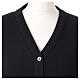 Short black In Primis jacket for nuns with buttons, wool mix s2