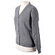 Short grey In Primis jacket for nuns with buttons, wool mix s3