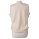 Sleeveless white In Primis cardigan for nuns with buttons, wool mix s5
