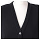 Sleeveless black In Primis cardigan for nuns with buttons, wool mix s2