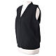 Sleeveless black In Primis cardigan for nuns with buttons, wool mix s3