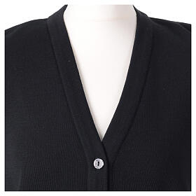 Nuns vest black buttons In Primis wool blend