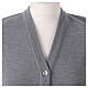 Sleeveless grey In Primis cardigan for nuns with buttons, wool mix s2
