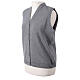 Sleeveless grey In Primis cardigan for nuns with buttons, wool mix s3