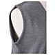 Sleeveless grey In Primis cardigan for nuns with buttons, wool mix s4