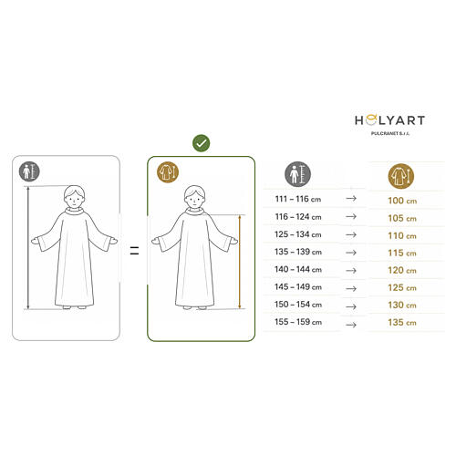 First Communion alb In Primis, hiding fabric, basic model 3
