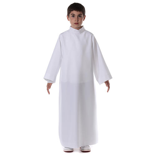 First Communion dress in white OPAQUE fabric In Primis 1
