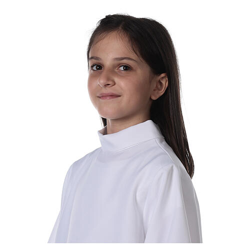 First Communion dress in white OPAQUE fabric In Primis 4