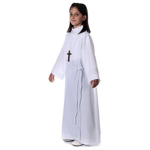 First Communion dress in white OPAQUE fabric In Primis 5