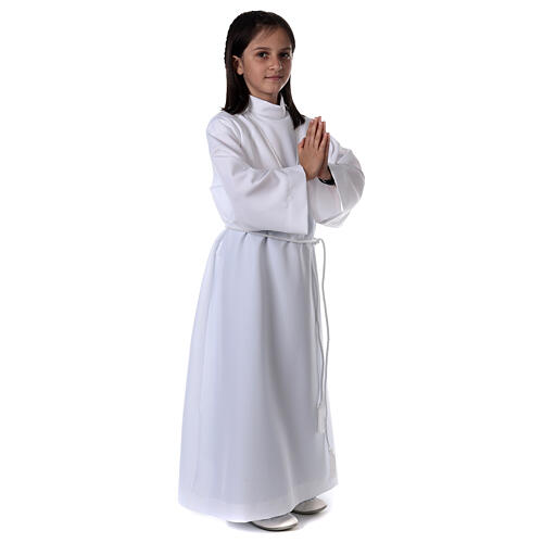 First Communion dress in white OPAQUE fabric In Primis 6