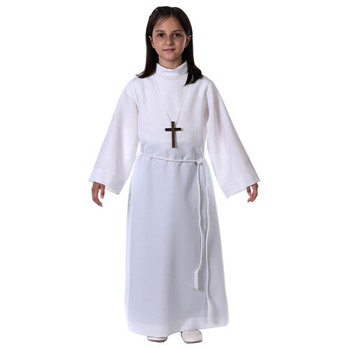 First Communion dress in white OPAQUE fabric In Primis 8