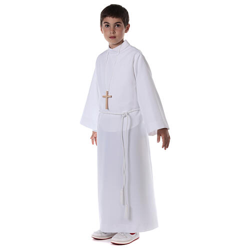 First Communion dress in white OPAQUE fabric In Primis 9