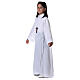 First Communion dress in white OPAQUE fabric In Primis s5