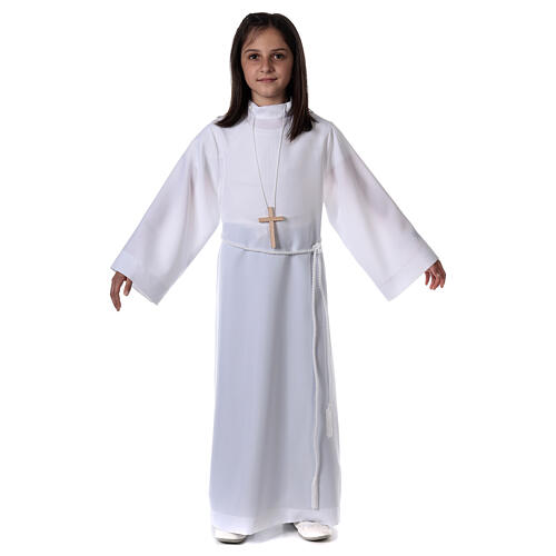 First Holy Communion kit: In Primis classic alb, cross and rope cinture 4