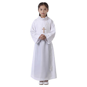 First Holy Communion kit: In Primis opaque alb, cross and rope cinture