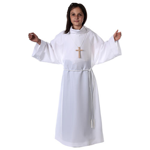 KIT First Communion cross cincture dress opaque In Primis 1