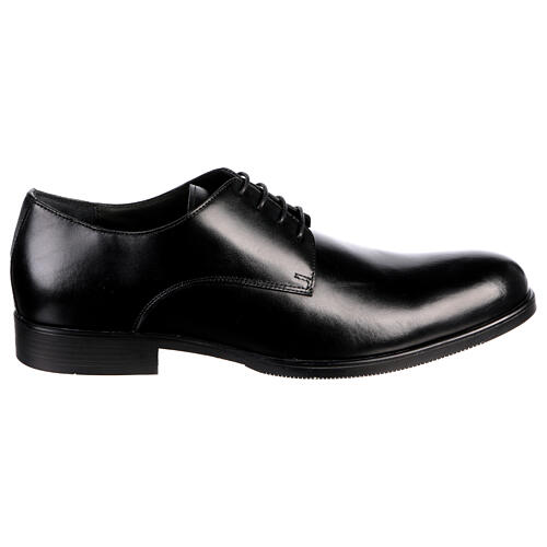 Elegant smooth black Derby shoes In Primis 1