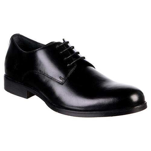 Elegant smooth black Derby shoes In Primis 2
