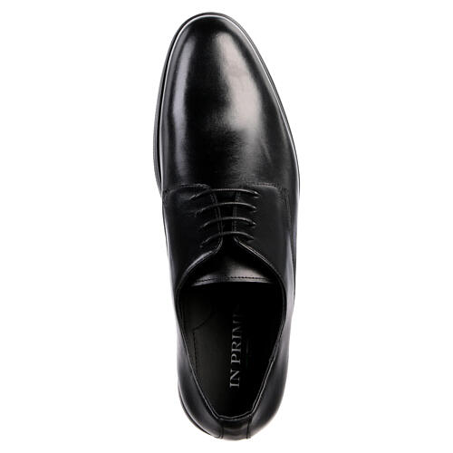 Elegant smooth black Derby shoes In Primis 5