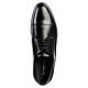 Elegant black leather Derby shoes with toe cap, In Primis s5