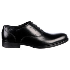 Elegant black Oxford shoes, genuine leather, In Primis