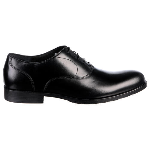 Elegant black Oxford shoes, genuine leather, In Primis 1
