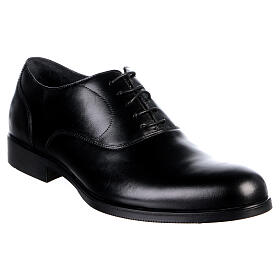 Elegant black oxford shoe in genuine leather In Primis
