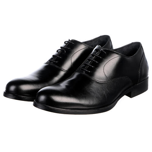 Elegant black oxford shoe in genuine leather In Primis 4