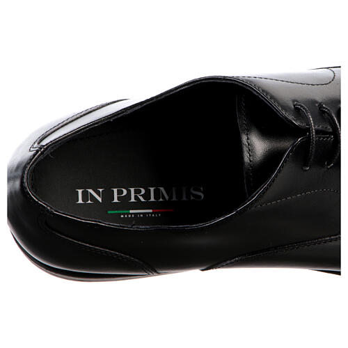 Elegant black oxford shoe in genuine leather In Primis 7
