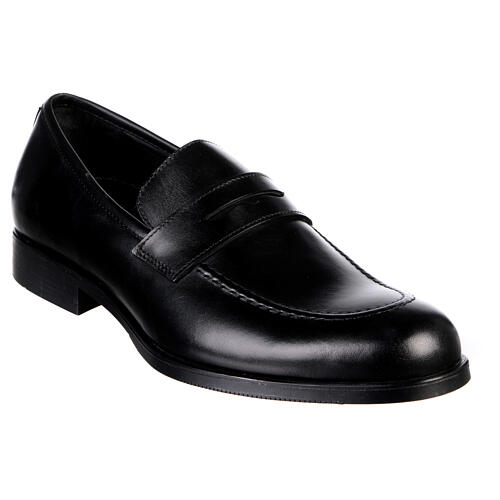 Czarne buty loafersy prawdziwa skóra, In Primis 2