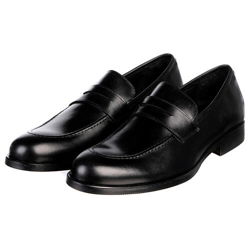 Czarne buty loafersy prawdziwa skóra, In Primis 4