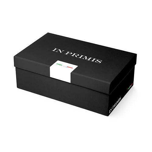 Derby-Schuh der Marke In Primis aus schwarzem glänzendem Echtleder 8