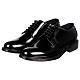 Elegant black derby shoes in smooth shiny leather In Primis s4