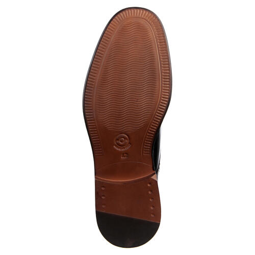 Derby-Schuh mit Kappe der Marke In Primis aus schwarzem glänzendem Echtleder 6