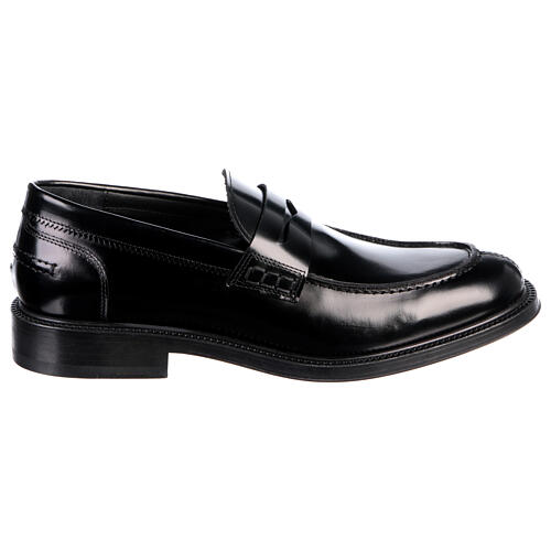 Loafer genuine shiny black leather In Primis 1