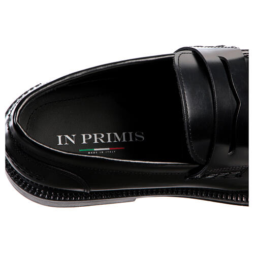 Loafer genuine shiny black leather In Primis 7