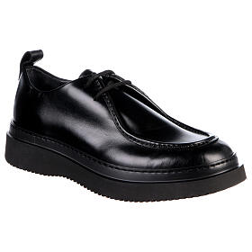 Black leather paraboot shoes In Primis
