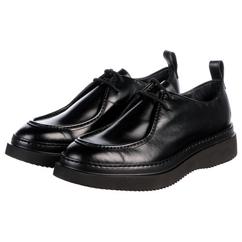 Black leather paraboot shoes In Primis 4