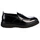 Shiny black leather Saddle Loafers In Primis s1
